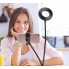 Держатель для телефона с LED подсветкой кольцо на прищепке для прямых трансляций чёрный Professional Live Stream