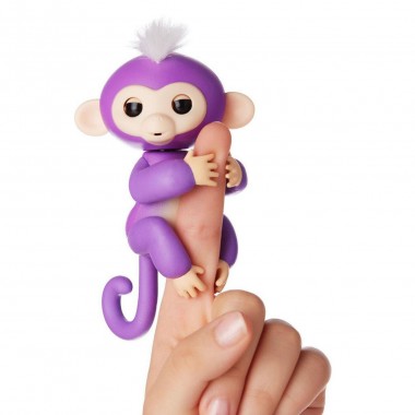 Интерактивная обезьянка fingerlings happy monkey Фиолетовый (W78)