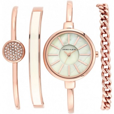 Подарочный комплект Часы Anne KLEIN 4 предмета White