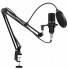 Студийный микрофон Music D.J. M800 со стойкой и ветрозащитой Black