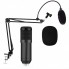 Студийный микрофон Music D.J. M800 со стойкой и ветрозащитой Black
