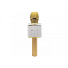 Беспроводной караоке микрофон UTM с динамиками в чехле Bluetooth USB Q7 Gold
