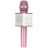 Беспроводной караоке микрофон UTM с динамиками в чехле Bluetooth USB Q7 Pink