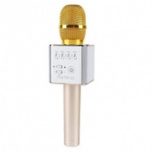 Портативный караоке микрофон UTM Q9 с чехлом Gold