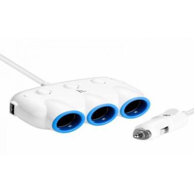 Автомобильный разветвитель тройник UTM с 12/24V USB