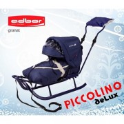 Комплект Санки ADBOR Poccolino (от 1 годика) со Спинкой, Конвертом, Ручка, Синие