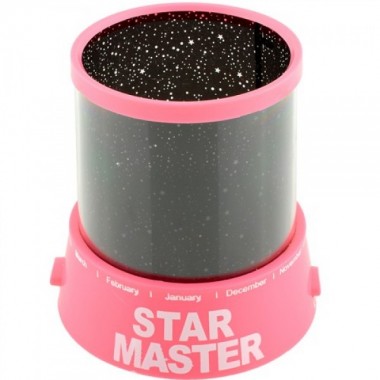 Проектор звездного неба ночник Star Master с USB-кабелем и адаптером Pink