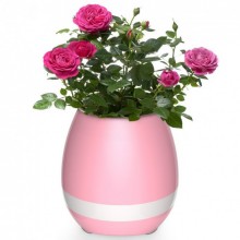 Умный цветочный горшок колонка Smart Music Flowerpot с музыкой Розовый