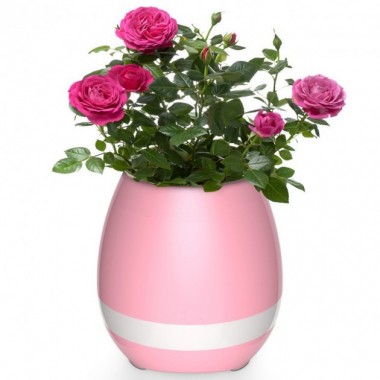 Умный цветочный горшок колонка Smart Music Flowerpot с музыкой Розовый