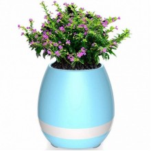 Умный цветочный горшок колонка Smart Music Flowerpot с музыкой Голубой