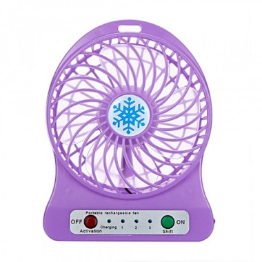 Вентилятор Переносний портативний Portable Fan Mini Фиолетовый