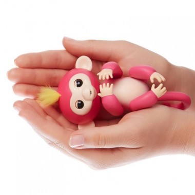 Интерактивная обезьянка fingerlings happy monkey Розовый (W78)