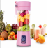 Фитнес смузи блендер портативный Smart Juise Cup Fruits на аккумуляторе, розовый (2019)