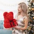 Мишка из 3D роз 25 см Plus красивая подарочная упаковка Красный (3d-04)