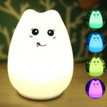 Ночник силиконовый 3DTOYSLAMP Котик с язычком 16 цветов Пульт ДУ Регулировка яркости