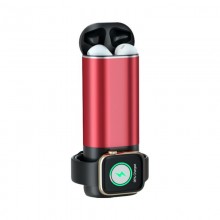 Power Bank 3 в 1 для Iphone, Apple Watch и AirPods Красный