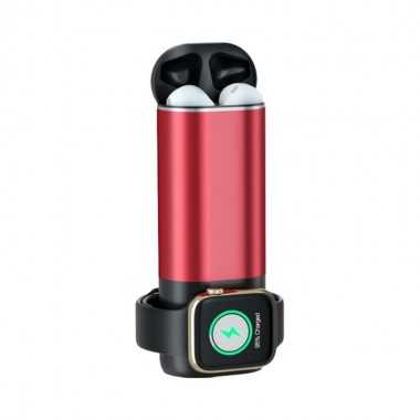 Power Bank 3 в 1 для Iphone, Apple Watch и AirPods Красный