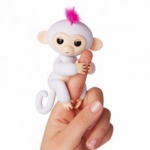  Интерактивная обезьянка fingerlings happy monkey Белый (W78)