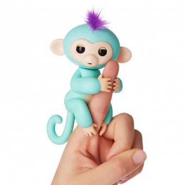 Интерактивная обезьянка fingerlings happy monkey Бирюзовый (W78)